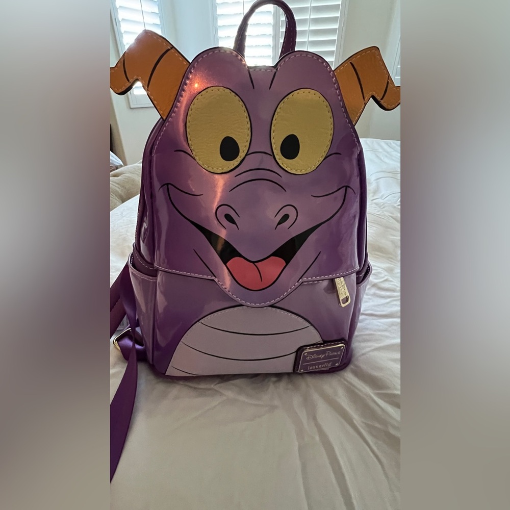 Disney Parks Epcot Figment Wings Purple Loungefly Mini Backpack